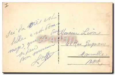 Plac Brosson — Châtel-Guyon — Stara pocztówka n°38, wydawca A. H. — Rewers