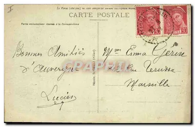 Pittoreska Auvergne — Źródło Marguerite — Ideal, n° 2649 — Rewers