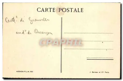 Ornans — Jura — Agenda P.L.M. 1931 — Achterkant