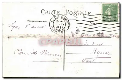 Lyon — Abside St-Jean i Fourvière — Carrier, wyd., model zarejestrowany — Rewers