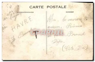 O Vallon d'Ignauval visto do Plateau de Sainte-Adresse — C. M., Le Havre — Verso