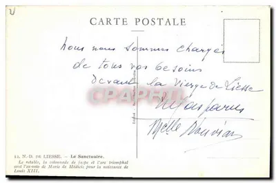 N.-D. de Liesse — O Santuário — Retábulo, colunata de jaspe e arco triunfal — Verso
