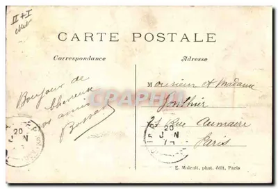 Chevreuse — Entrada da Fazenda da Madeleine — E. Muleuil, fot. edit. Paris, n° 2476 — Verso