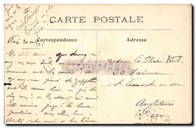 Bilhete postal antigo La Seine Pittoresque L'Ile St Germain a Billancourt — Verso
