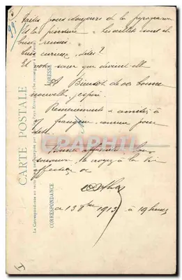 Zamek BEHOUST (S.-et-O.) — widok na zamek i jego ogród — Ch. Foneuil, wyd., Dreux — Rewers