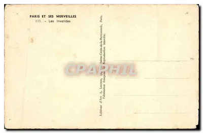 लेस इनवालिड्स — पेरिस एवं इसकी अद्भुतताएं 111 — ए. लेकॉम्ट के संस्करण — पीछे