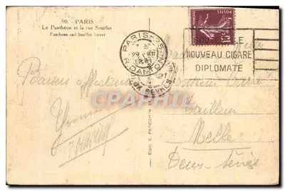 El Panteón — calle Soufflot — AP — Reverso