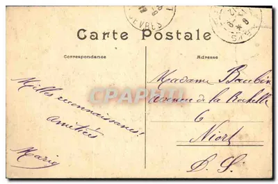 Parigi — L'Hotel de Ville — editore non identificato, n° di serie 9 — Verso