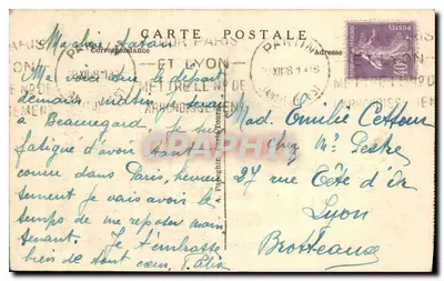 PARIS — Coração Sagrado de Montmartre — A.P. n°466 — Verso
