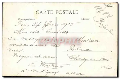 Paryż — Pałac Senatu i Ogrody Luxembourg — wydawca nieznany, nr 36 — Rewers