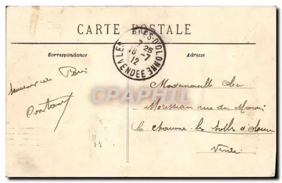 Montmartre — The Basilica of the Sacred Heart (West Side) — G. C. A. Paris 647 — Back