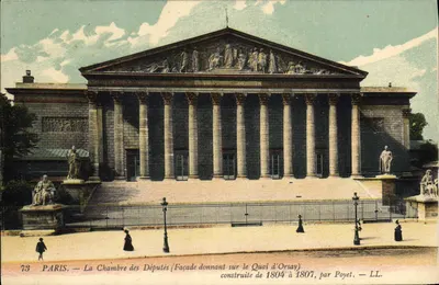 Paryż – Izba Deputowanych (Fronton skierowany na Quai d'Orsay) – zbudowana w latach 1804–1807 przez Poyet – LL.