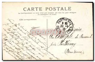 Tarjeta postal antigua París Le Moulin Rouge — Reverso