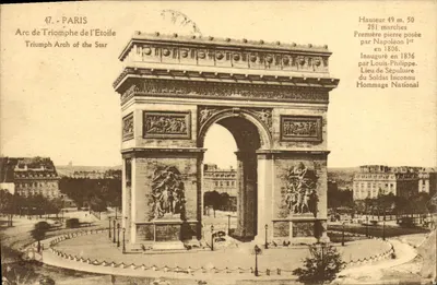 Paris - Arco da Triunfo da Estrela — editor desconhecido, n° 47