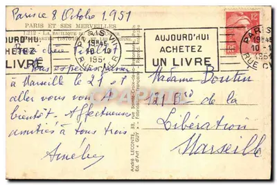 A Basílica do Sagrado Coração — Paris — André Leconte & Guy, Éd. d'Art — Verso