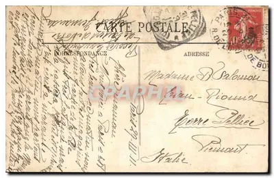 Paris (VIII) — O Arco do Triunfo — LL — Verso