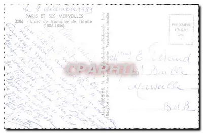 Triomfboog — Parijs — Uitgever Guy, n°3206 — Achterkant