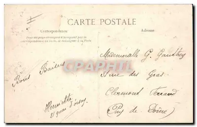PARIS — Panthéon i Statua Jana Jana Rousseau — Wydawca C.P.D. nr 4074 — Rewers