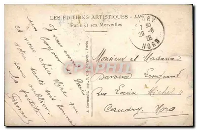PARIS — Hôtel de Ville i most Arcole — LES ÉDITIONS ARTISTIQUES - LIP — Rewers