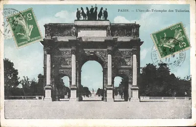 PARIS — O Arco do Triunfo das Tuileries — Editor não identificado, número de série não visível
