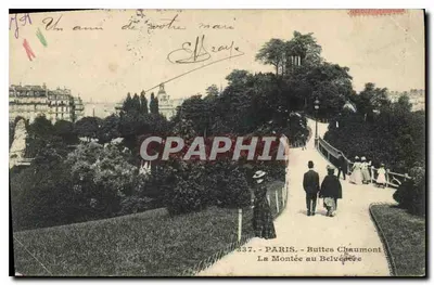 Paryż - Buttes Chaumont - Wspinaczka na belweder — wydawca n°337