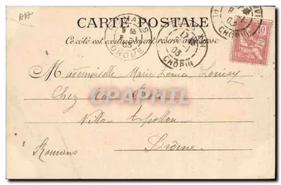 Stara pocztówka Paryż Teatr Chatelet Wieża Świętego Jakuba Teatr Sarah Bernhardt — Rewers
