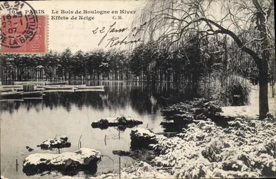 Las Boulogne w zimie — C.M. — Paryż
