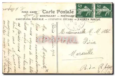 Paryż — Façada Notre-Dame — ND Fot. — Rewers