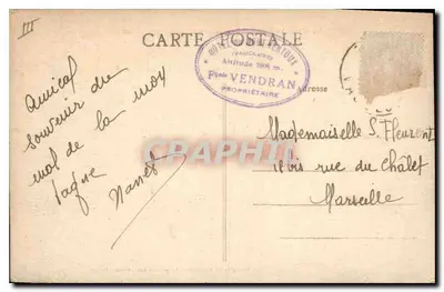 Mont Ventoux — widok z lotnictwa wykonany przez Gustave Daladier — Fotografia Artystyczna i Przemysłowa Abel, wydawca, Orange — Rewers