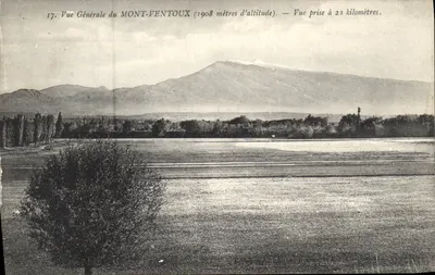 Visão Geral do MONT-VENTOUX (1908 metros de altitude) — Visão tirada a 22 quilômetros — Editor: Éditions A. Chauvin, Lyon
