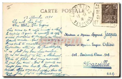 LE MONT-VENTOUX (Vaucluse) — Das Observatorium unter Schnee — Vve Joseph Brun, Carpentras, n°18 — Rückseite