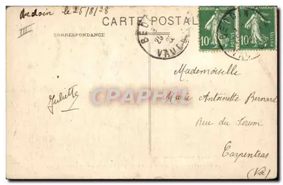 Mont Ventoux (Vaucluse) — Das Observatorium unter Schnee — Éditions Artistiques Vve J. Brun - Carpentras, n°10 — Rückseite