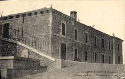 O MONT-VENTOUX (Vaucluse) — A Observatória — Edição Artística J. Brun et Cie, Carpentras