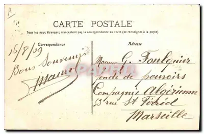 O MONT-VENTOUX sob a neve (alt. 1.908 metros) — Os Aparelhos meteorológicos — Editor J. Brun e Cie, Carpentras, n°6 — Verso