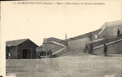 Monte Ventoux (Vaucluse) — Estabulo e Estrada de Acesso à Terrace de Observação — Edições Artísticas Vve J. Brun, Carpentras