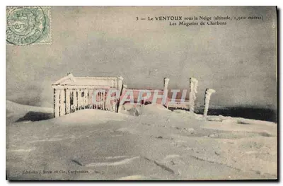 O VENTOUX sob a Neve — Os Armazéns de Carvão — Edições J. Brun e Cie, Carpentras