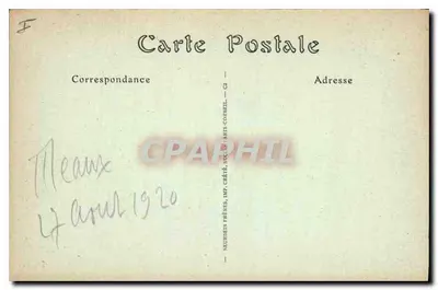 Katedra w Meaux — Wieża północna, 70 m wysokości, rozpoczęta w XIII w. — Neurdein Frères, Imp. Créte, Meaux — Rewers