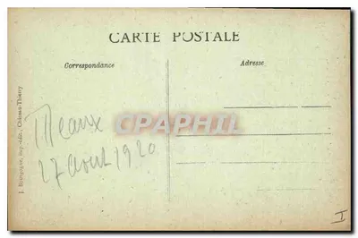 Meaux — Portal Katedry, Plac św. Etienne — Wyd. J. B. — Rewers