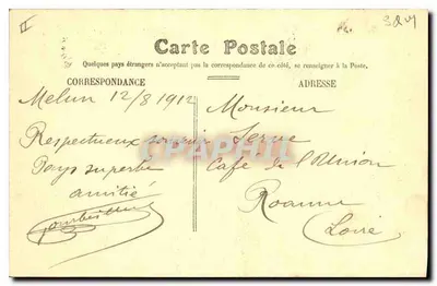Melun — Hotel-de-Ville — Collezione delle Gallerie Melunaise — Verso