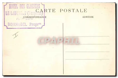 Le Lautaret — Os Hotéis, o Jardim Alpino e o Combeynot — E.R. — 1744 — Verso