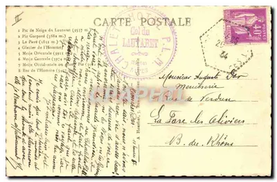 Le Lautaret — Chalet-Hotel P.L.M. (2108 m) i Meije (3982 m) — Wydawca: P.L.M. — Rewers