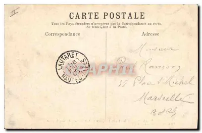 Dauphiné — Le Lauvaret, os Hotéis e o Massif do Combeynot — Papeterie des Alpes Eug. Robert, Grenoble — Verso