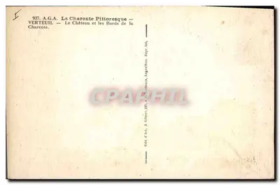 Verteuil — Zamek i brzegi rzeki Charente — A.G.A. n°937 — Rewers