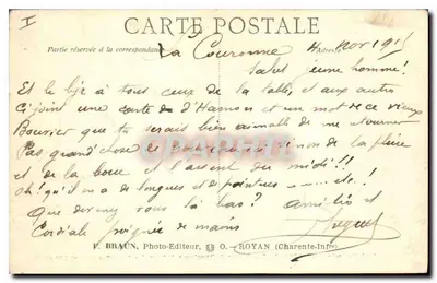 La Couronne — Ruiny starej abdzie Augustynów (XII i XV wiek) — F. Braun, O. Royan — Rewers