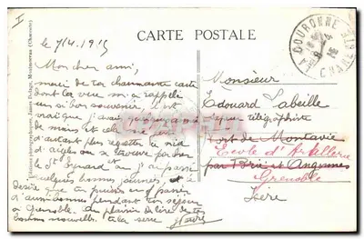 La Couronne (Charente) — Wjazd do ruin klasztoru — Robin, La Couronne — Rewers