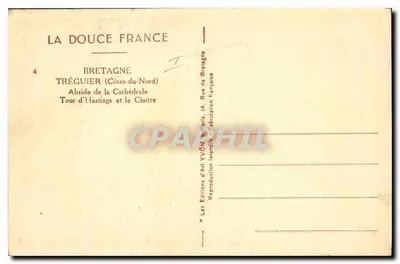Tréguier — Abside de la Cathédrale et le Cloître — Éditions d'Ar Yvón — Rewers