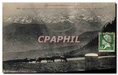 कॉल ड'अस्पिन (1487 मीटर) — ओरिएंटेशन की टेबल — माउंटेन्स डू लिस और गेवाडान के फॉन्ड — सीरीज़ लेस पिरेनीज-सेंट्रल (4वीं सीरीज़) — फोटो एल. लेने, लियॉन