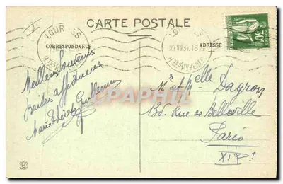 Les Hautes-Pyrénées — Wejście do Górzek Luz i Cauterets, Pic de Viscos — wydawca: G. Lévy, nr 698 — Rewers