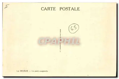 La Devèze — O ponte suspensa — Verso