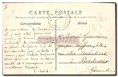 Capvern-les-Bains — El establecimiento termal — A. Villatte, editor, Tarbes — Reverso